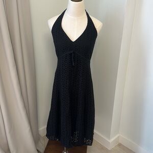 Sandra Darren eyelet dress black size 12